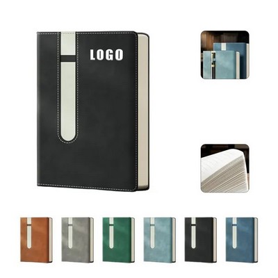 PU Leather Notebook with Pen - A5 Daily Journal