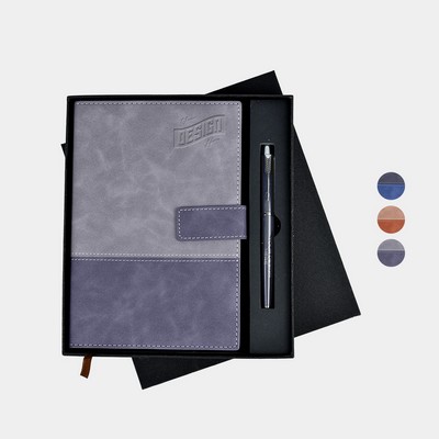 TiTUS® Valvetine A5 Business Notebook with Bookmark & PU Buckle