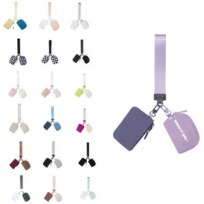 Mini Zipper Wristlet Keychain Wallet