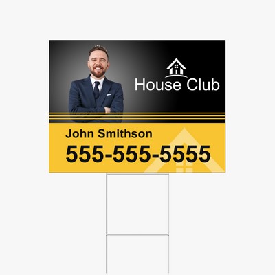 Yard Sign and H-Stake Single Sided 24" X 18"
