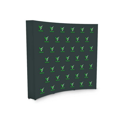 8' x 8' Step and Repeat Fabric Pop Up Curved Display Package
