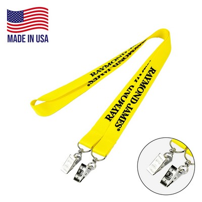 3/4" Polyester Double Ended Lanyard (20 Mil)