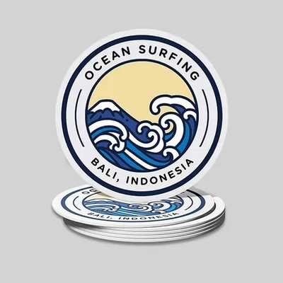 Custom Round Pulpboard Coaster-PM - 4.5"Dia x 80 pt Thick