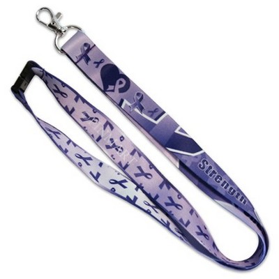 1" Full Color Lanyard w/Safety Breakaway